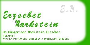 erzsebet markstein business card